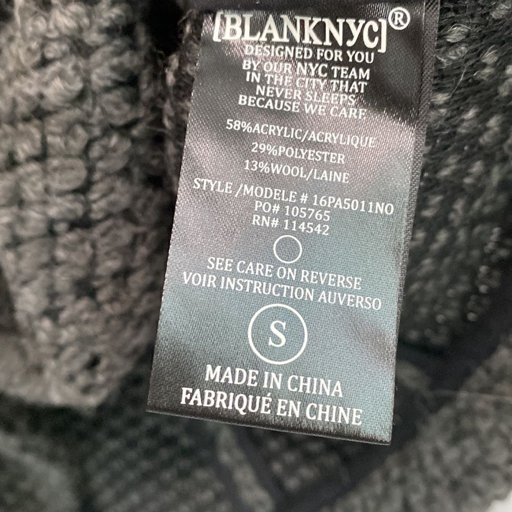 BlankNYC Jacket Knit Sweater Coat Gray Women’s size Small - Picture 6 of 9